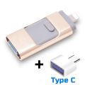 usb flash drives for iphone 14 13 12 PenDrive 64GB OTG Type C USB 3.0 Flash Drive 32G Memory Stick for Phone, MacBook, Tablet. 