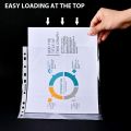 100 Pages A4 size Sheet Protectors - Clear and Durable-A4 Clear Plastic Punched Pockets File Paper Protector. 
