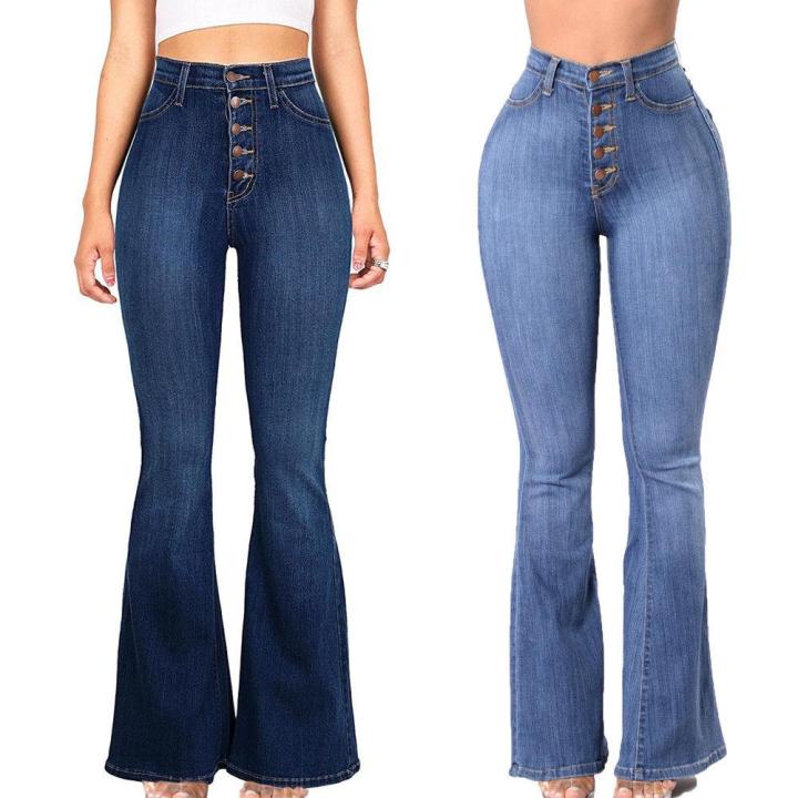OIMG%20Womens%20Vintage%20High%20Waist%20Flared%20Bell%20Bottom%20Jeans%20Trendy%20Light%20Denim%20Pants%20-%20Image%203