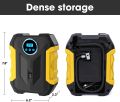 Carsun 150 PSI Digital Car Tire Inflator Portable Air Compressor Pump with LED Lamp for Bikes Motorcycles (YELLOW). 