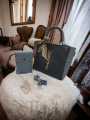 Womens Short Handle 'YSL' Handbag With Flip Handy Clutch Bag 2Pcs. 