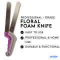 Professional-Grade Floral Foam Knife - Cut Flower Foam Blocks to Shape - Anti-Slip Ergonomic Handle - 8 Inches Sharp Steel Blade - Can Also Cut Fruit and Cake. 