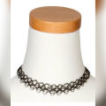 Double Tattoo Choker Necklace Set for Women. 