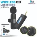 OKS® K35&K8 Collar Wireless Microphone Clip On Lavalier Mic with 3.5mm Wireless Microphone Mic Universal Plug & Play for DSLR, Amplifier, Laptop, PC & Mobile for Audio Live Video Shooting, Streaming, Vlogging & Making Videos. 