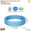 Bestway 3 Ring Inflatable PVC Swimming Pool Collection for Kids, Summer Fun & Water Games for Children, 3 feet, 4 foot, 5 ft & 6 foot Swimming Pool Size, 51025, 51026, 51027, 51005, 51008, 51009, 51144, 51145 Imported Best Way High Quality Air Home Pools. 