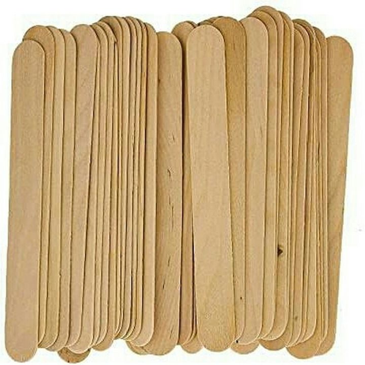 45 Pcs Large Disposable Wax Waxing Wooden Body Hair Removal Stick Applicator Spatula