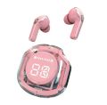 Air 39 Earbuds Wireless Crystal Transparent Bluetooth 5.3 Ear buds Wireless Headset Transparent Charging Case Heavy Bass Stereo Earphones Noise Reduction Sports Headset with Microphone Waterproof Headphone LED Digital Display. 