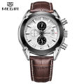 Megir brand fashion business, luxury, quartz, military timepiece, waterproof, men's watch. 