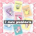 Pack of 3 (see variations) Cute Stickers Kuromi My Melody And Pompompurin Sanrio Anime Stickers For Laptop Girls Kids Toys Phone Diary Cute Cartoon. 