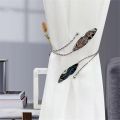 Buckle Open Mouth Design Portable Decorative Alloy Curtain Holder. 