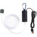 USB  Fish Tank Aquarium Air Pump Silent Oxygen Supplies black. 
