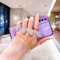 For Vivo Y20 2021 Back Cover with 3D Love Heart Wristband Chain Fashion Bracelet Shiny Plating Phone Case Soft Silicone Bumper Protective Cover. 