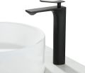 Alkhaleej Single Handle Single Hole Bathroom Washbasin Sink Faucet Washroom Basin Tall Mixer Tap, Painting Black. 