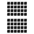 QUANBU 48 Pcs 30mm x 30mm Plastic Ribbed Square End Caps Tube Insert Black. 