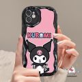 Creative Cute Sanrio Kuromi Phone Case For Redmi 10 A1 12C 9A 12 9 10C 9T 9C A2 10A Note 8 12 11 9 10s 11s 10 Pro Max Poco M3 X5 Mi 11 12 Lite Funny Cartoon 3D Wavy Curved Edge Case. 