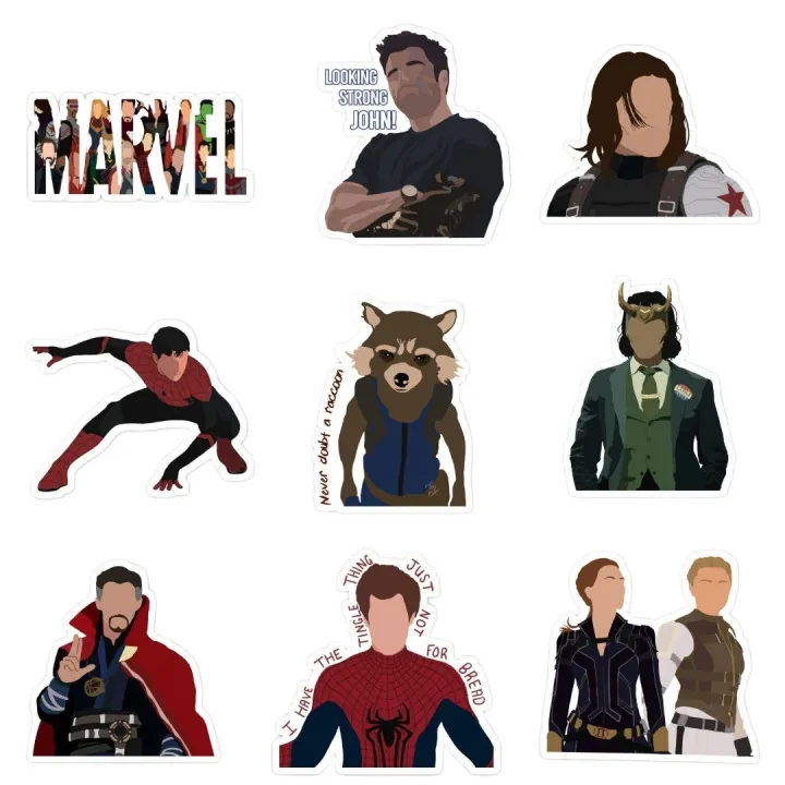 25/50pcs MARVEL sticker pack for all MCU fans consisting of all movies ...