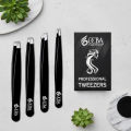 OCBA Professional Eyebrow Tweezers Set Stainless Steel Slanted Tip Tweezers for Eyebrows Plucking, Ingrown Hair, Splinter Hair and Facial Hair Remover Suitable For Men & Women. 