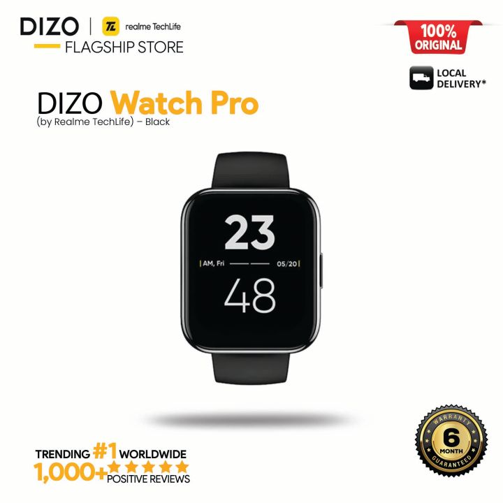 DIZO Watch Pro (by Realme TechLife) – Black