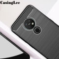 Casinglee For Nokia 6.2 Case Carbon fiber drawing Soft TPU Silicone Back Cover for Nokia 6.2 Phone case. 
