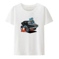Classic Seventies American muscle car Hot Rod cartoon graphic t shirts creative humor casual shirt hip-hop fashion streetwear. 