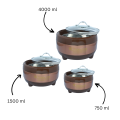 Hot pot - 3 pcs set Metallic Volume 2 | Brown. 
