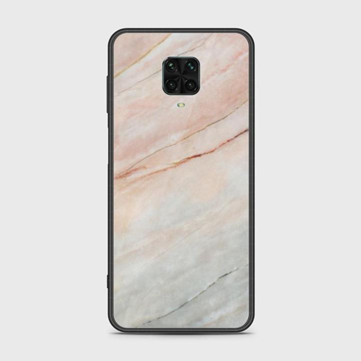 Xiaomi Redmi Note 9S Cover - SkinLee HQ Infinity Glass Case (Soft) - Smoked Coral Marble - SKINLEE-345-1-890-498