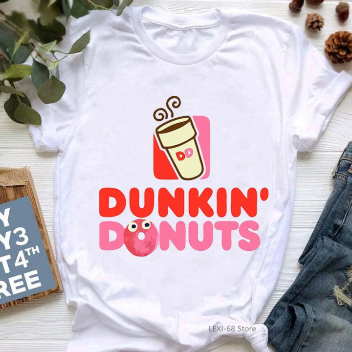 Charli Damelio Graphic Print Tshirt Women Dunkin Donuts Iced Coffee Sprinkle T-Shirt Femme Cool Casual T Shirt Female Streetwear