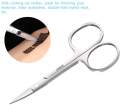 Professional 4 Pcs Set Eyebrow Tweezers Eyebrow Scissors, Precision Slant Tip Hair Tweezer for Men & Women, Eyelashes Extension Applicatior. 