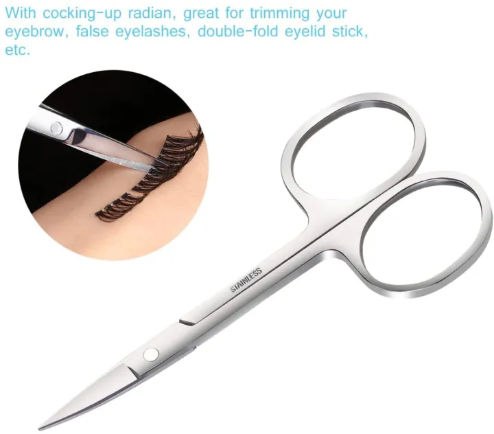 Professional%204%20Pcs%20Set%20Eyebrow%20Tweezers%20Eyebrow%20Scissors,%20Precision%20Slant%20Tip%20Hair%20Tweezer%20for%20Men%20&%20Women,%20Eyelashes%20Extension%20Applicatior%20-%20Image%204
