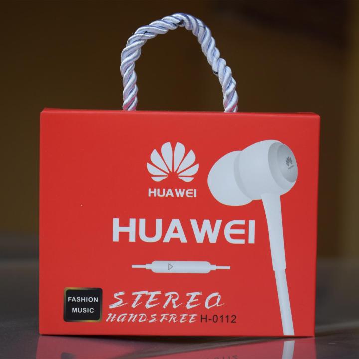 Huawei Super Bass Handsfree Earpods - High Quality Sound Deep Bass - White