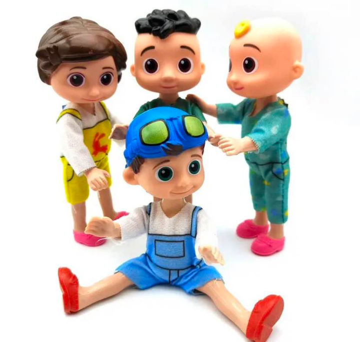 3pcs/set Anime Cocomelon Action Figures PVC Family Sister Brother Friends Baby JJ Model Toys For Kids Festival Gift