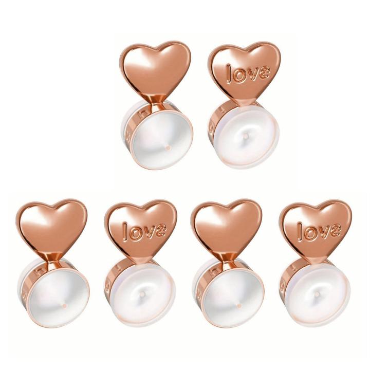 Vividaea Earring Back Covers 6pcs Heart Shape Earring Lifters Silicone Replacements for Droopy Ears Buyers' Favorite Silicone Earring Backs