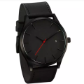 Analog Date Leather Men Wrist Watch - Black For Gents Watch With Box. 
