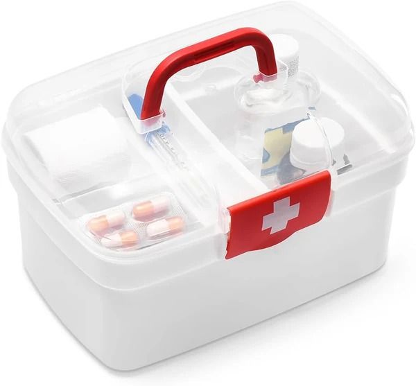Online Karachi Medical kit Household Large capacity multi-layer storage box Large plastic first aid kit Household emergency medicine kit