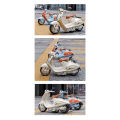 1/10 Alloy Mini Retro Diecast Model Classic Street Motorcycle Toy With Sound And Lights. 