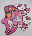 HELLO KITTY HAPPY BIRTHDAY WORD BANNER WITH RIBBON LACE. 