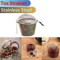 6.5cm BASKET Silver Elegant Perfect Tea Strainer Mesh Stainless Steel Tea Strainer Filter Infuser for Lose Leaf Tea and Mulling Spices - Chain Style. 