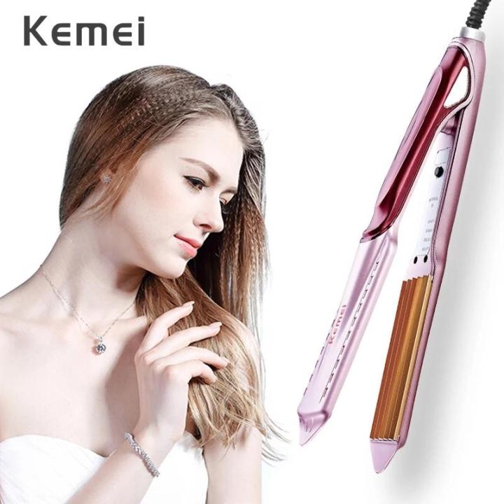 kemei%20km-473%20-%20Professional%20Hair%20Crimper%20wide%20plate%20instant%20heating%20-%20pink%20-%20Image%203