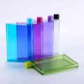 New Fashion Portable Memo Notebook Water Bottle Plastic BPA Free Flat Water Bottle 440ml. 