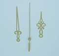 WALL CLOCK HANDS/NEEDLES METALLIC- GOLDEN VINTAGE DESIGN (HANDS ONLY). 