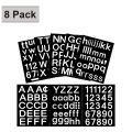 8 Sheets Self-Adhesive Vinyl Letters Numbers Kit, for Mailbox,Signs. 