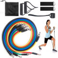 Portable Resistance Bands With Handles, Resistance Tubes & Workout Bands Exercise Band Elastic Pull Rope Body Fitness Band set Gym Yoga Fitness Elastic Training Bands Pilates Crossfit Fitness Equipment 11 Pcs Set. 
