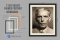 Jinnah 21x25 inches 5-Layer Framed Portrait. 