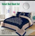 Velvet Jacquard Bed Sheet 5 Pcs set King Size - Great Gift for Any Occasion - Bed sheet - Bed sheet king size | Available at Dowio. 