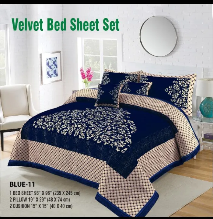 Velvet%20Jacquard%20Bed%20Sheet%205%20Pcs%20set%20King%20Size%20-%20Great%20Gift%20for%20Any%20Occasion%20-%20Bed%20sheet%20-%20Bed%20sheet%20king%20size%20%7C%20Available%20at%20Dowio%20-%20Image%204