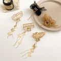 Butterfly Hair Clips Claw with Metal Chain Tassel Vintage Long Pendant Dangle Hair Clips for Women Girl Fashion Hair Accessories. 