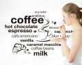 JM7323 English proverbs coffee wall stickers Vinyl DIY Coffee language wall decals For Cafe kitchen restaurant decoration Art. 