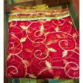 Fancy Red color beautiful Tilla Gotta net Dupatta with four site Tilla lace. 