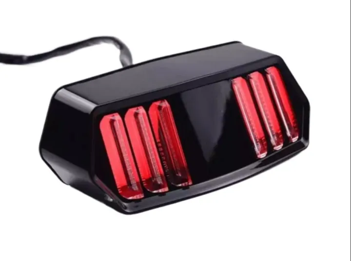 Motor Back Light Universal Motorbike Back Light With Indicator DRL Audi Style | Daraz.pk