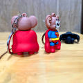 1-PC Tom Batman and Jerry Superman Keychain 3D Silicon Cartoon Character Two Random Character. 
